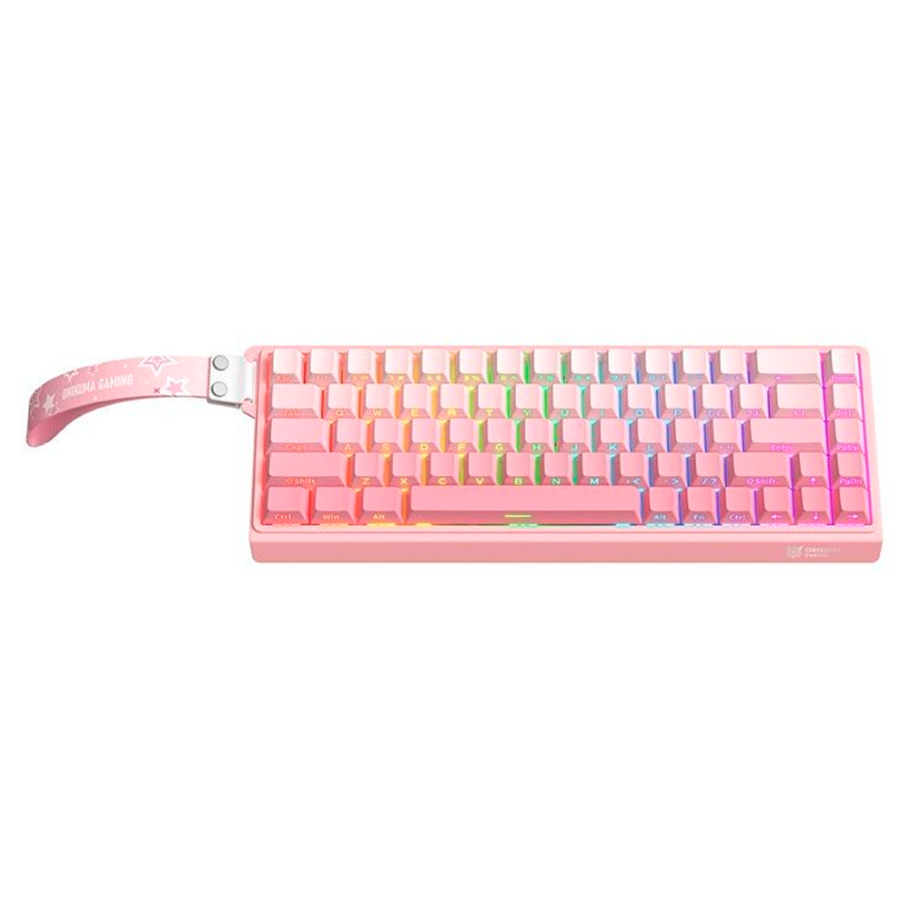 TECLADO ONIKUMA G69 C/CABO USB-C RGB PINK