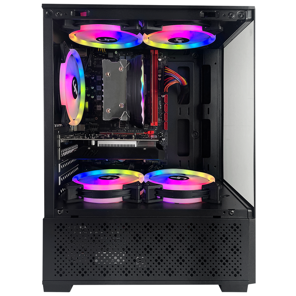 PC Office Montado Ryzen 5 2600, GeForce GT740 2GB DDR5, 8GB RAM DDR3, SSD 256GB NVMe, Aquário Preto - Imagem 2