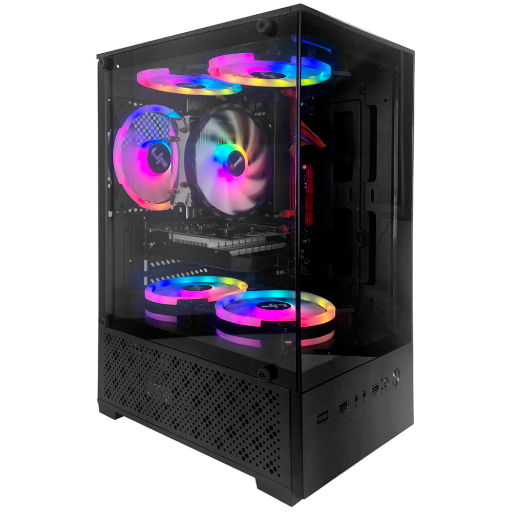 PC Office Montado Ryzen 5 2600, GeForce GT740 2GB DDR5, 8GB RAM DDR3, SSD 256GB NVMe, Aquário Preto - Imagem 3
