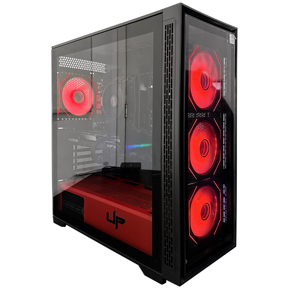 PC Gamer Montado TITAN Ryzen 5 5600XT, Radeon XFX RX7600, 16GB RAM DDR4, SSD 1TB, Fonte 550W, 4x Fans RGB, Optmus Vidro Temperado - Imagem 2