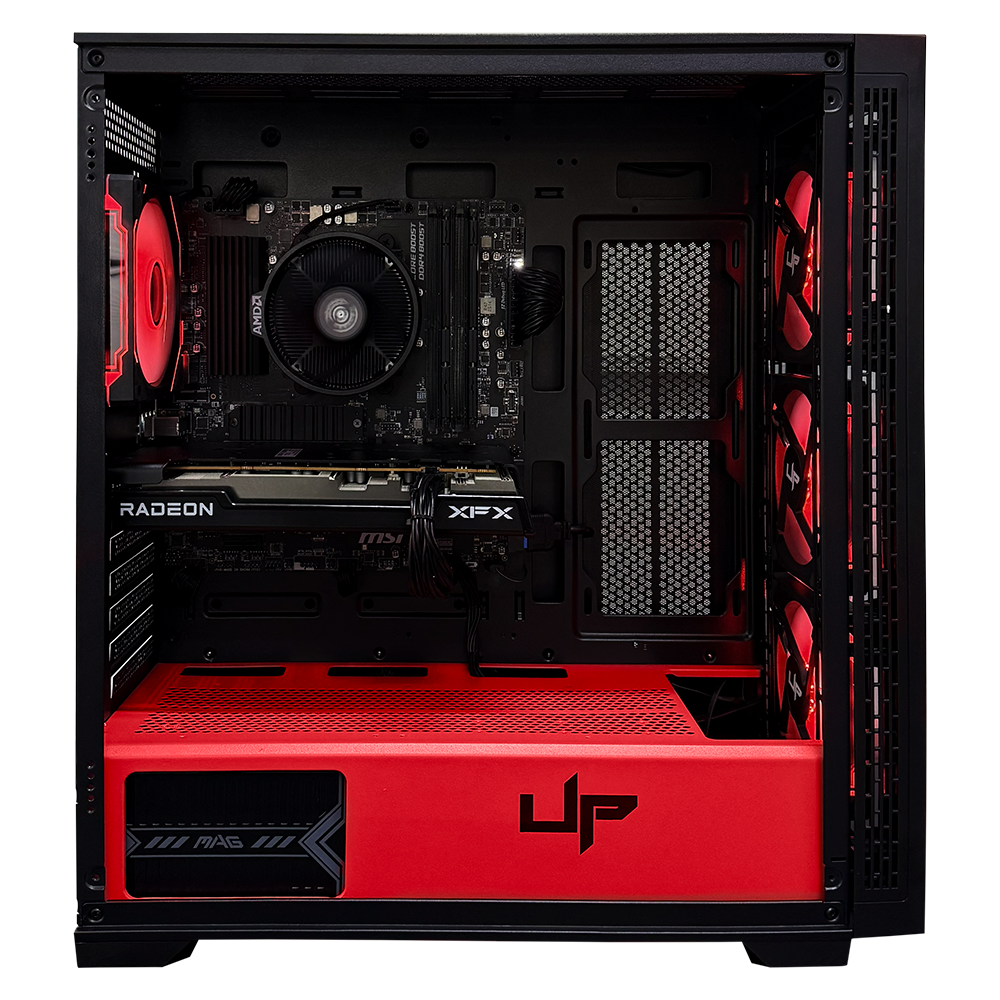 PC Gamer Montado TITAN Ryzen 5 5600XT, Radeon XFX RX7600, 16GB RAM DDR4, SSD 1TB, Fonte 550W, 4x Fans RGB, Optmus Vidro Temperado - Imagem 3