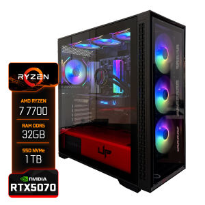 PC UP APOCALYPSE R7 7700/32GB/1TB NVME/RTX5070 750W -4FAN RGB