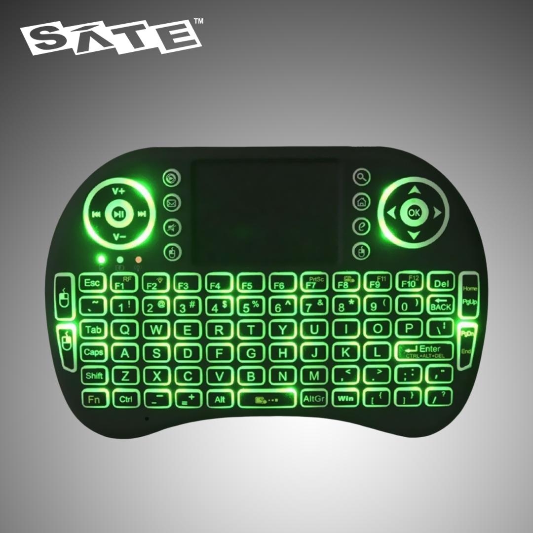 TECLADO MINI SATE AK-724G WIFI LED SMART TV - Imagem 2