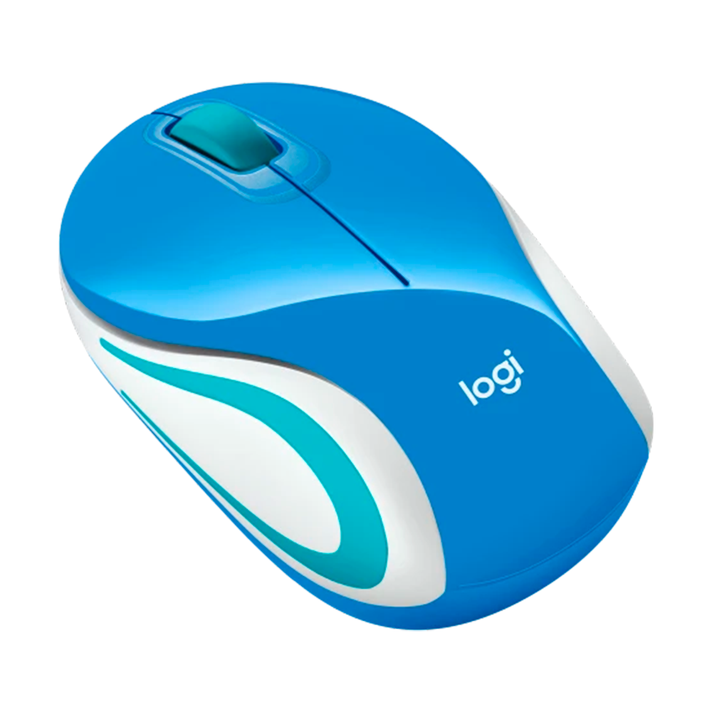 MOUSE LOGITECH M187 WIRELESS AZUL/TEAL/BRANCO - Imagem 3