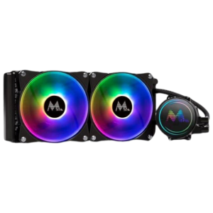 Water Cooler Mtek MWC-240 Liquid ARGB, Preto, 240MM, Intel 115X/1200/1700/2011(V3)/2066, AMD AM3+/AM4/AM5/FM2+