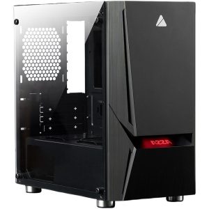 GABINETE AZZA 110F LUMINOUS PRETO ATX