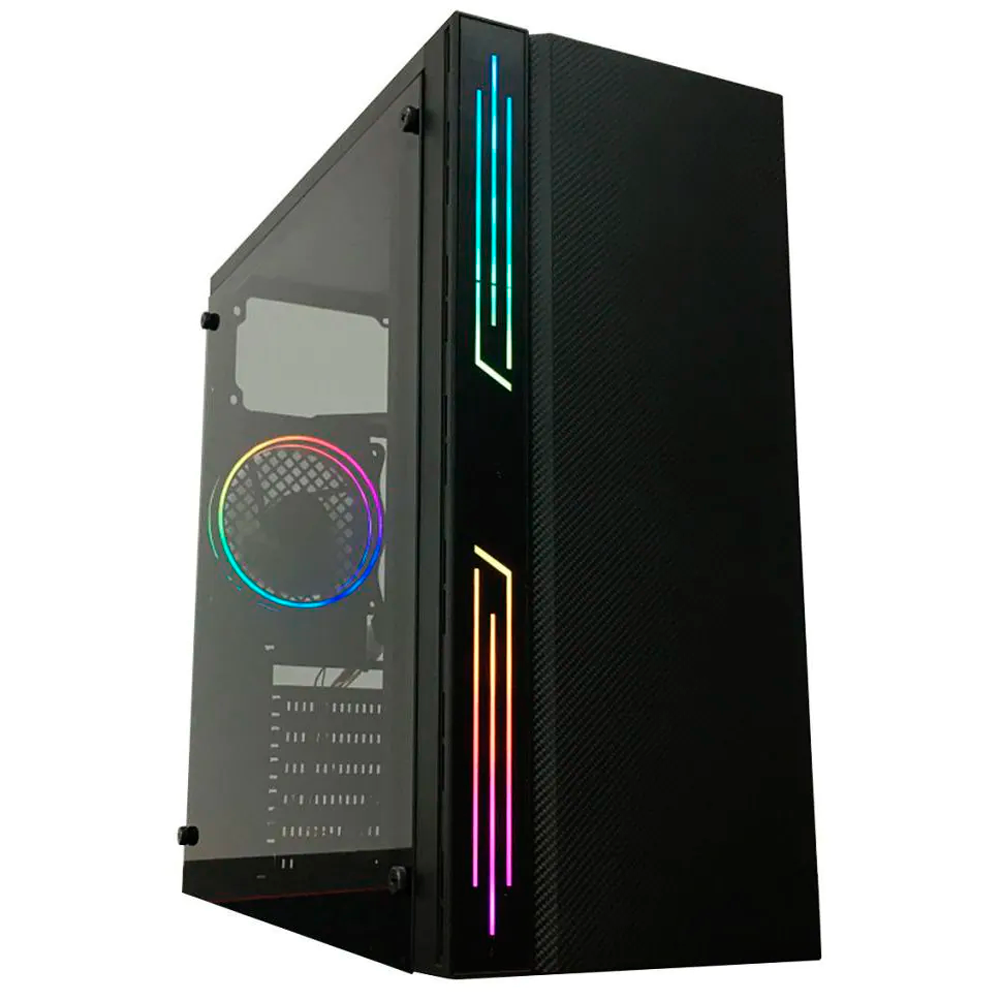 Gabinete Gamer Satellite K885, MID Tower, ARGB, ATX, Lateral Acrílico, 1x Fan 120mm, Preto - Imagem 2