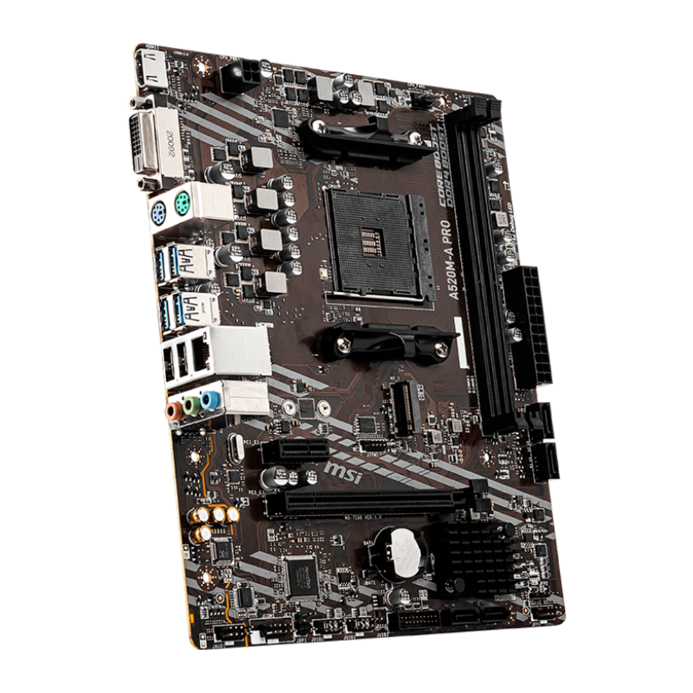 MB AM4 MSI A520M-A PRO DVI/HDMI/M.2 - Imagem 3