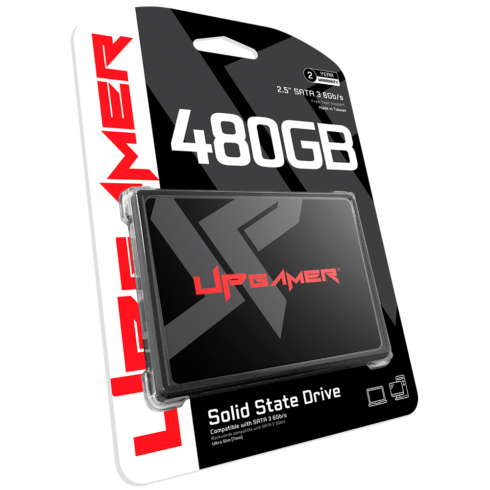 SSD UP Gamer UP500, 480GB, 2.5", SATA 3, Leitura até 500MB/s, Gravação até 500MB/s