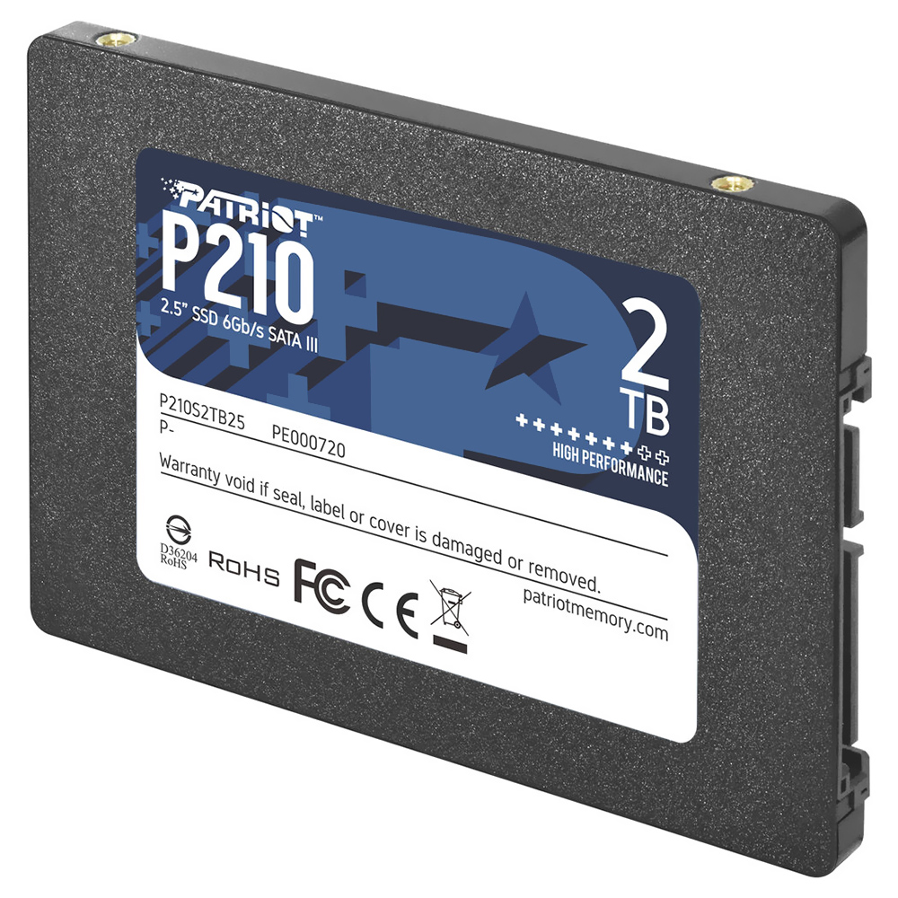 SSD Patriot P210, 2TB, 2.5", SATA 3, Leitura 520MB/s, Gravação 430MB/s, P210S2TB25 2.5 - Imagem 2