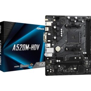 MB AM4 ASROCK A520M-HDV HDMI/DVI/VGA