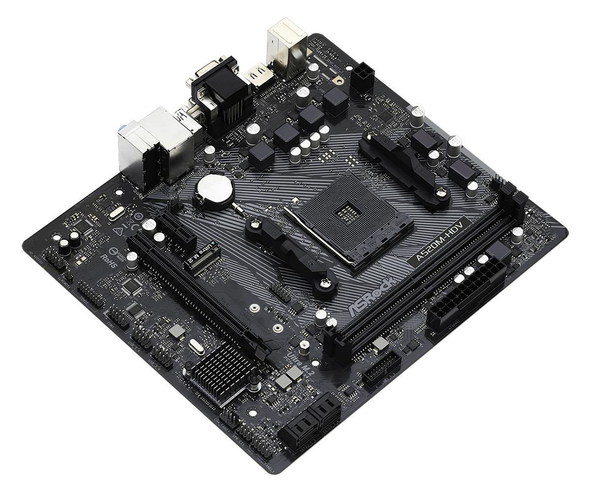 MB AM4 ASROCK A520M-HDV HDMI/DVI/VGA - Imagem 3