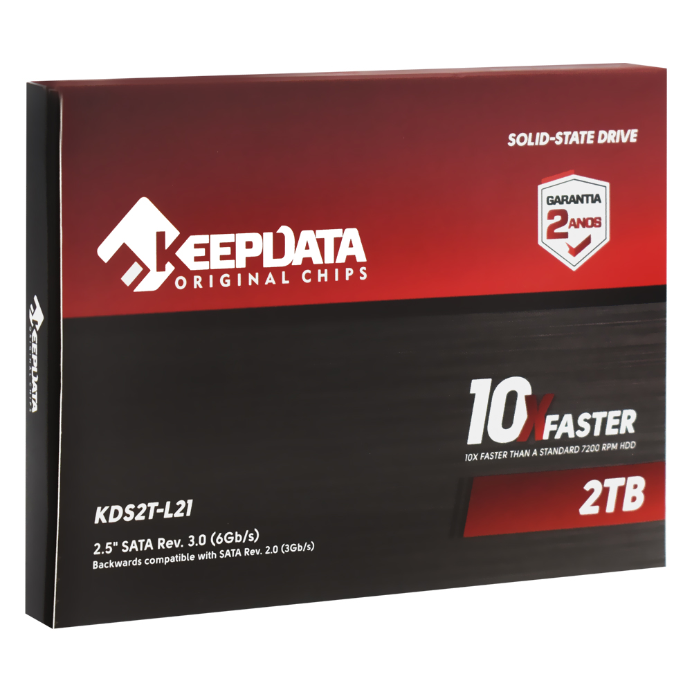 SSD Keepdata, 2TB, 2.5", SATA 3, Leitura até 550MB/s, Gravação até 500MB/s, KDS2T-L21 - Imagem 2
