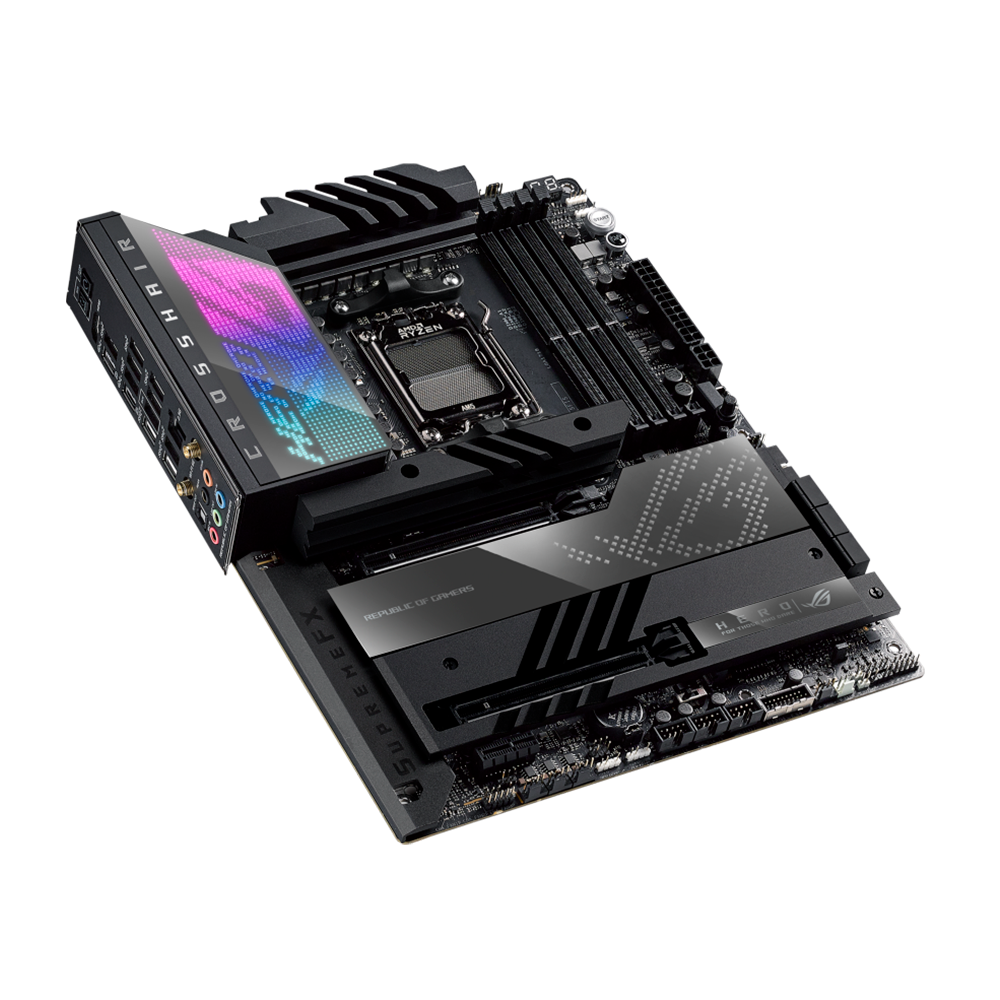 MB AM5 ASUS X670E HERO ROG CROSSHAIR DDR5/WIFI6E HDMI/4USB-C/5M2 - Imagem 2