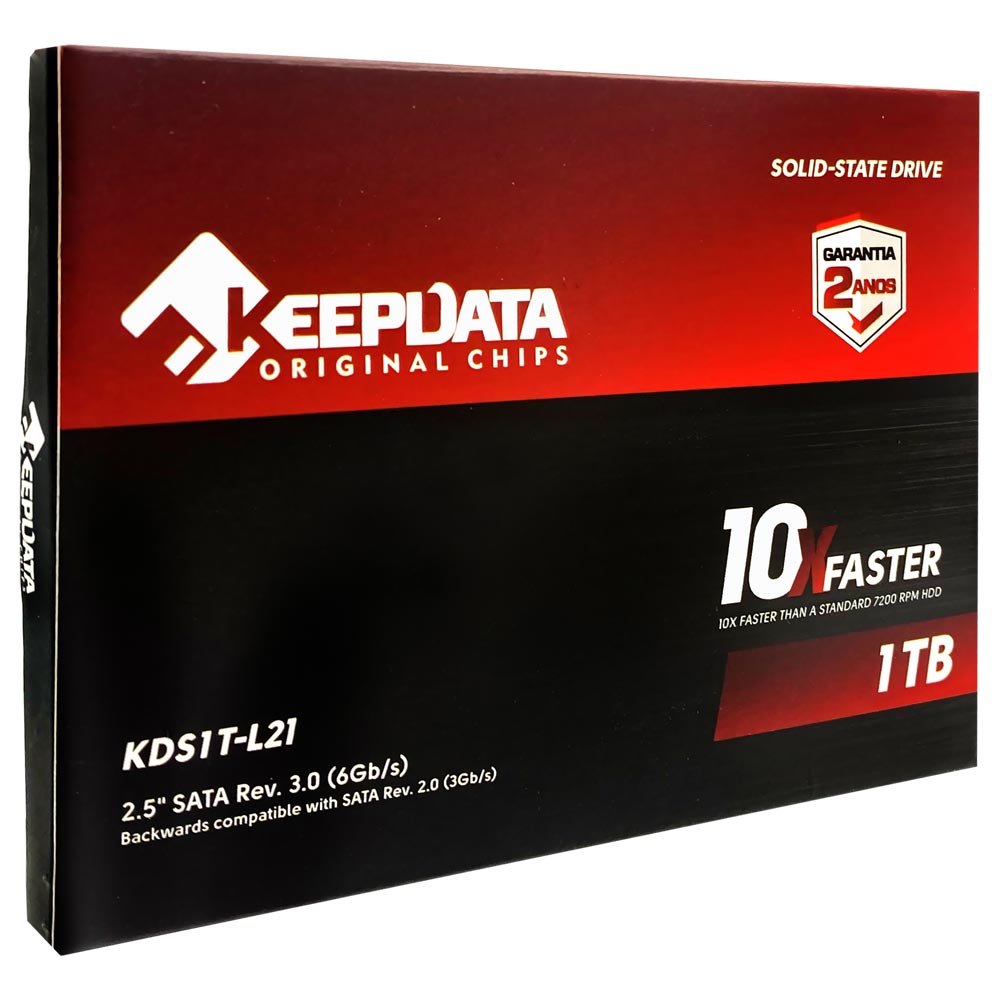 SSD Keepdata, 1TB, 2.5", SATA 3, Leitura 550MB/s, Gravação 500MB/s, KDS1T-L21 - Imagem 2