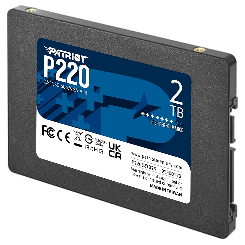 SSD Patriot P220, 2TB, 2.5", SATA 3, Leitura 550MB/s, Gravação 490MB/s, P220S2TB25 - Imagem 2