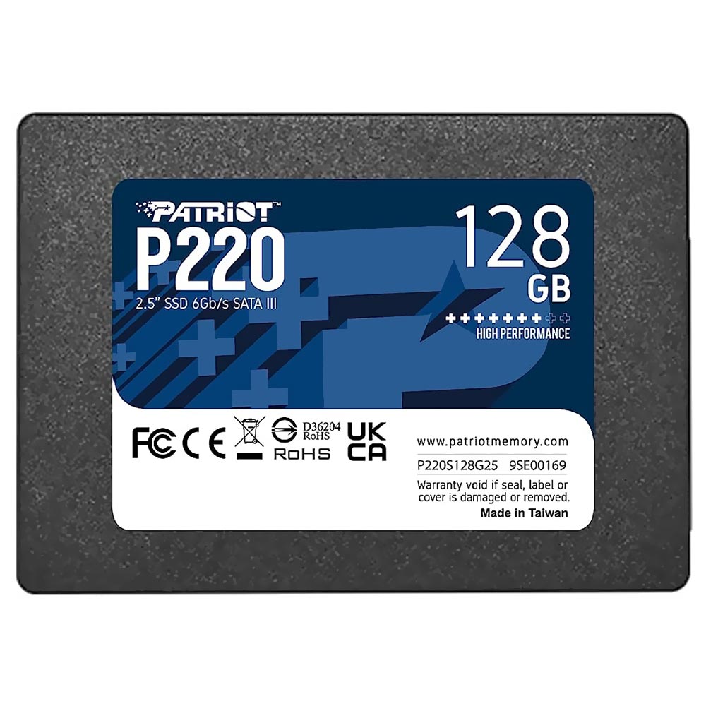 SSD Patriot P220, 128GB, 2.5", SATA 3, Leitura 550MB/s, Gravação 500MB/s, P220S128G25 - Imagem 3