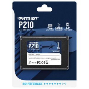 SSD Patriot P220, 128GB, 2.5", SATA 3, Leitura 550MB/s, Gravação 500MB/s, P220S128G25