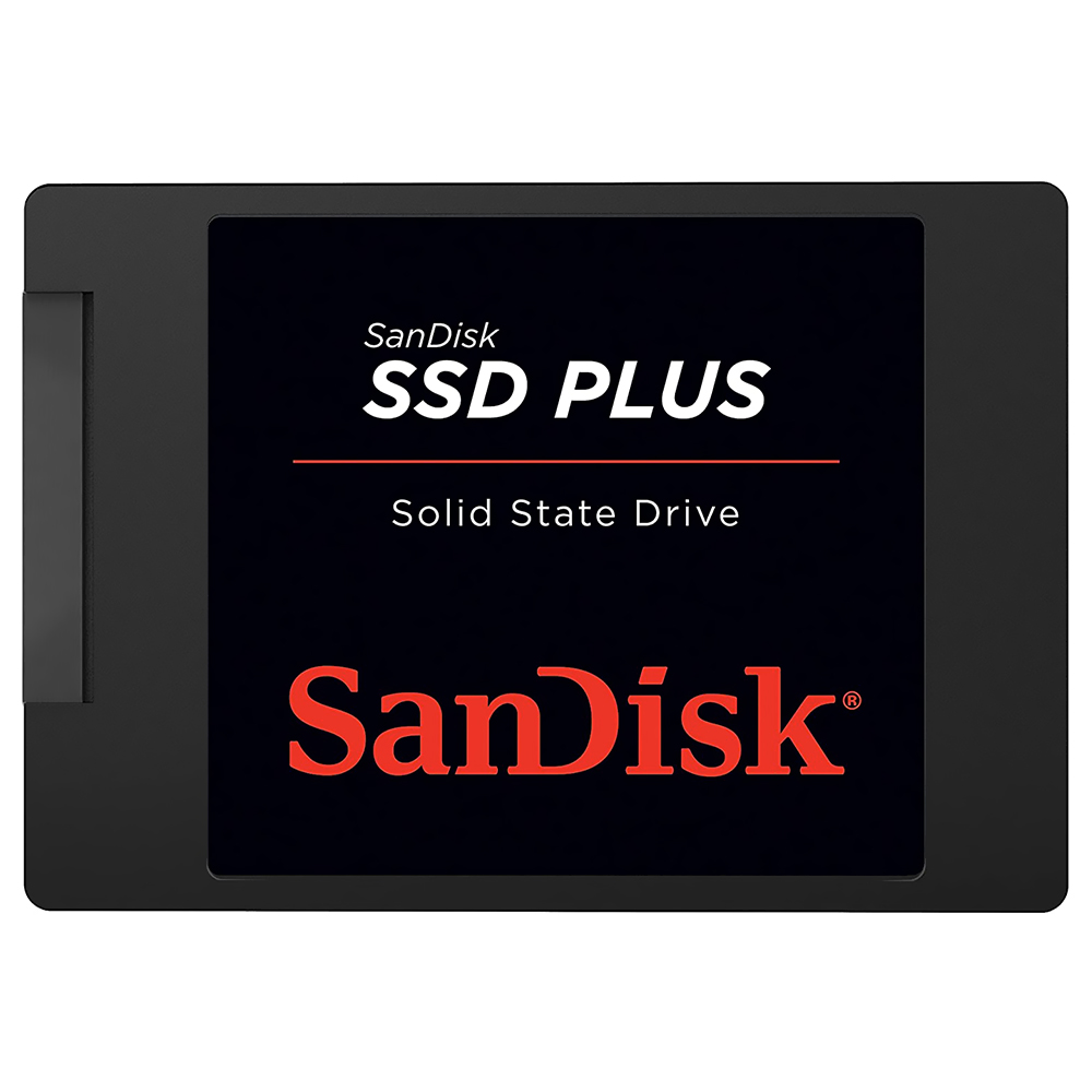 SSD Sandisk Plus, 2TB, 2.5", SATA 3, Leitura 545MB/s, Gravação 450MB/s, SDSSDA-2T00-G26