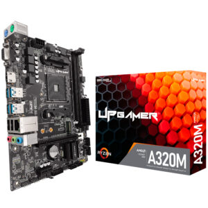 Placa Mãe UP Gamer A320M, AMD AM4, m-ATX, DDR4, M.2 NVMe, HDMI, VGA, UP-A320M