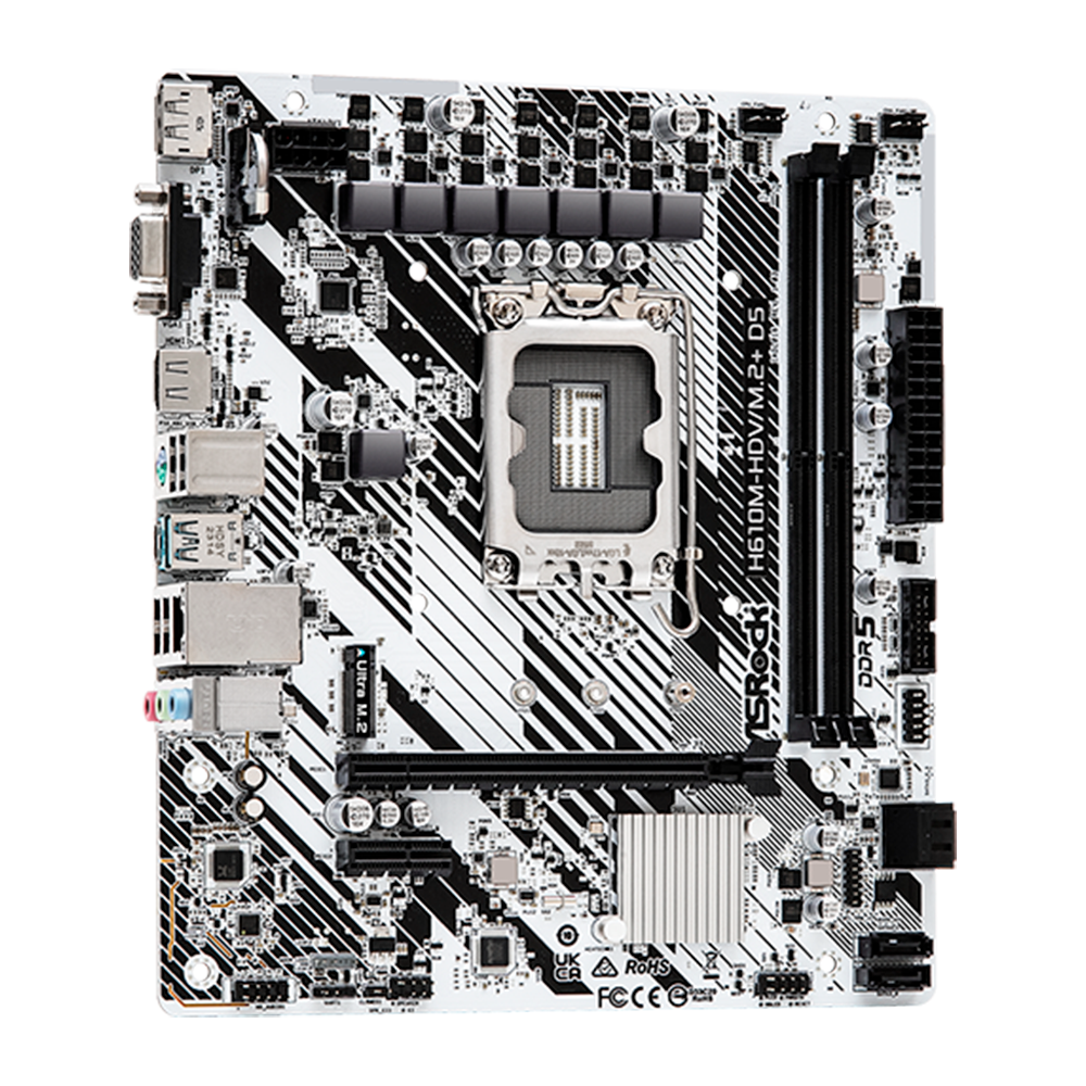 MB 1700 ASROCK H610M-HDV/M.2+ D5 DDR5/HDMI/DP/USB - Imagem 4