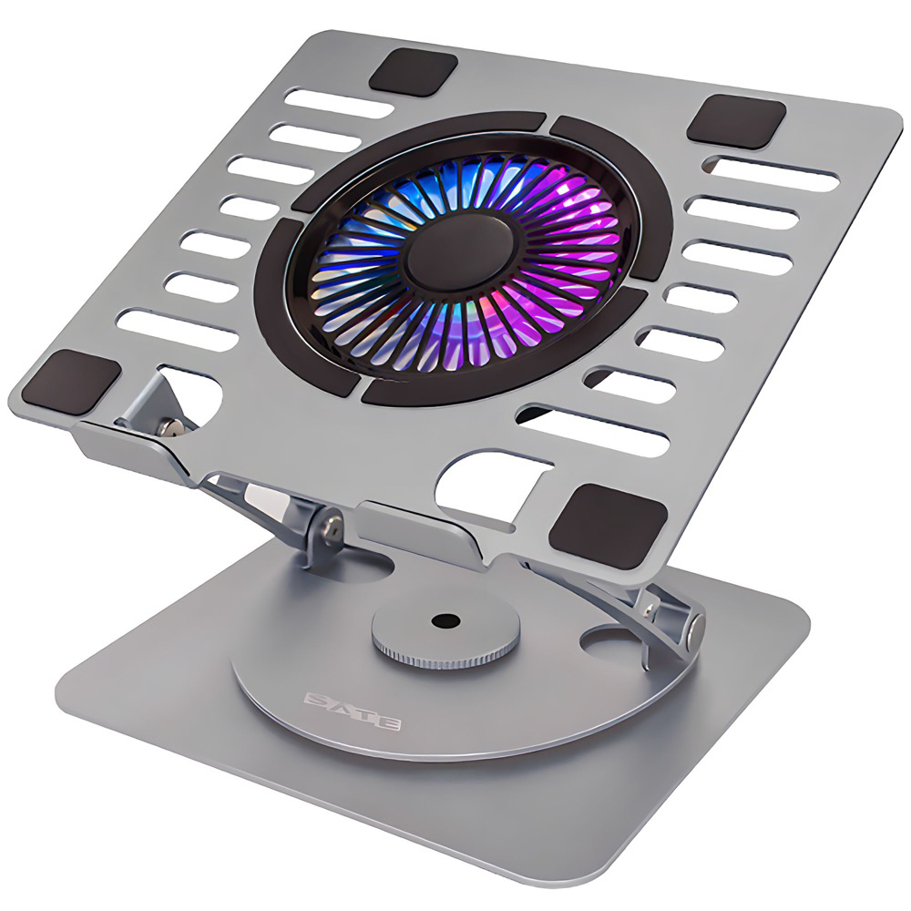 SUPORTE P/ NOTEBOOK SATE A-CP24A 2USB RGB SILVER - Imagem 3