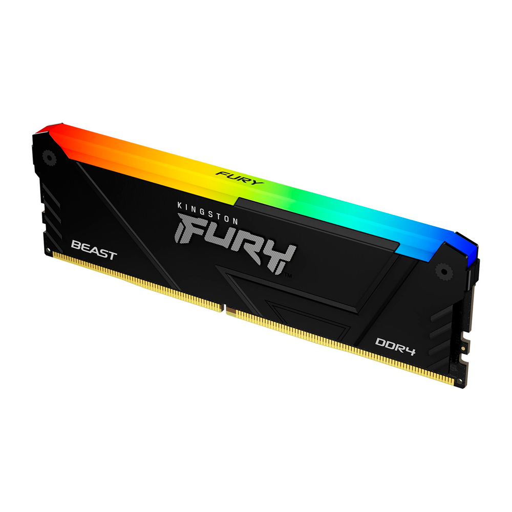 MEM DDR4 32GB 3600 KINGSTON FURY BEAST BLACK RGB - Imagem 2