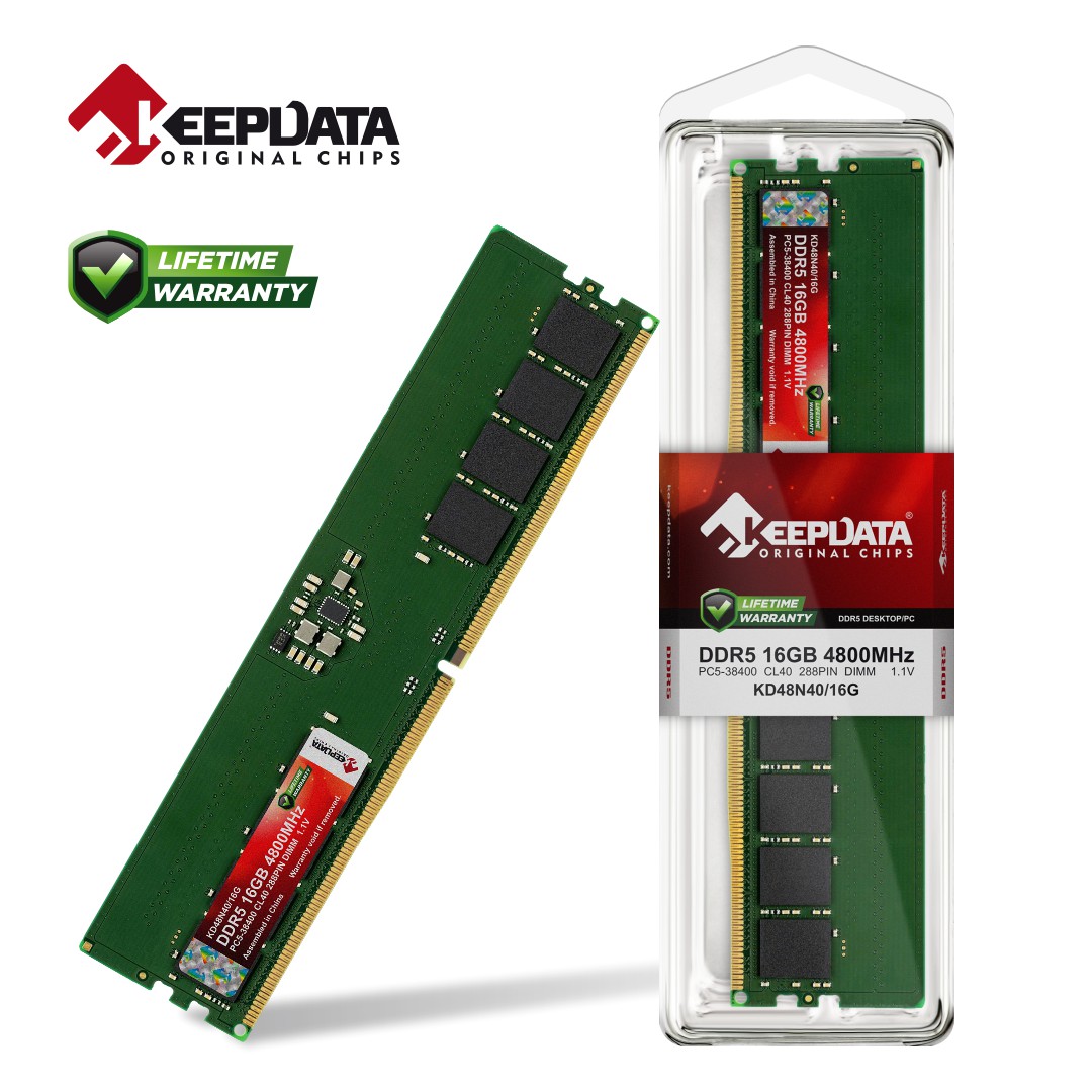 Memória Keepdata, DDR5 16GB (1x16GB), 4800MHz, KD48N40/16G, Verde - Imagem 2