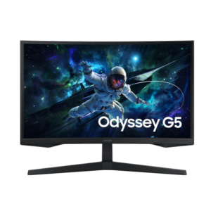 Monitor Samsung Gaming Odyssey G5 G55C LS27CG552ENXZA Curvo 27" 2K QHD (2560 x 1440), 1ms, 165Hz 1xHDMI 2.2, 1xDisplayPort 1.2, 1xConector de Audio, 1x USB-A, AMD FreeSync, Preto