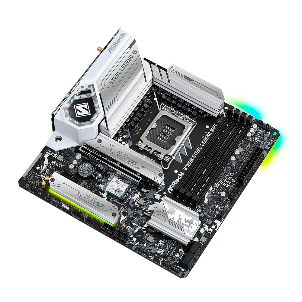 MB 1700 ASROCK B760M STEEL LEGEND WIFI6E/DDR5/HDMI - Imagem 3