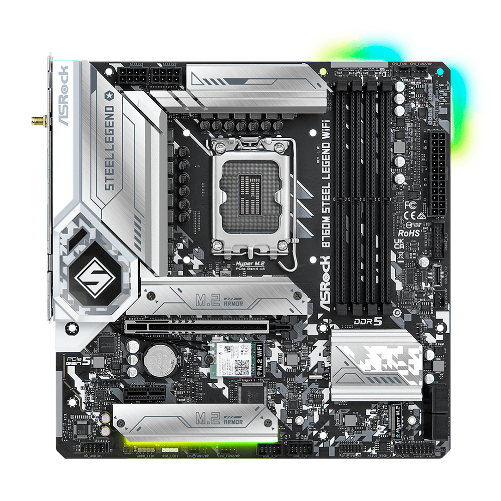 MB 1700 ASROCK B760M STEEL LEGEND WIFI6E/DDR5/HDMI - Imagem 4
