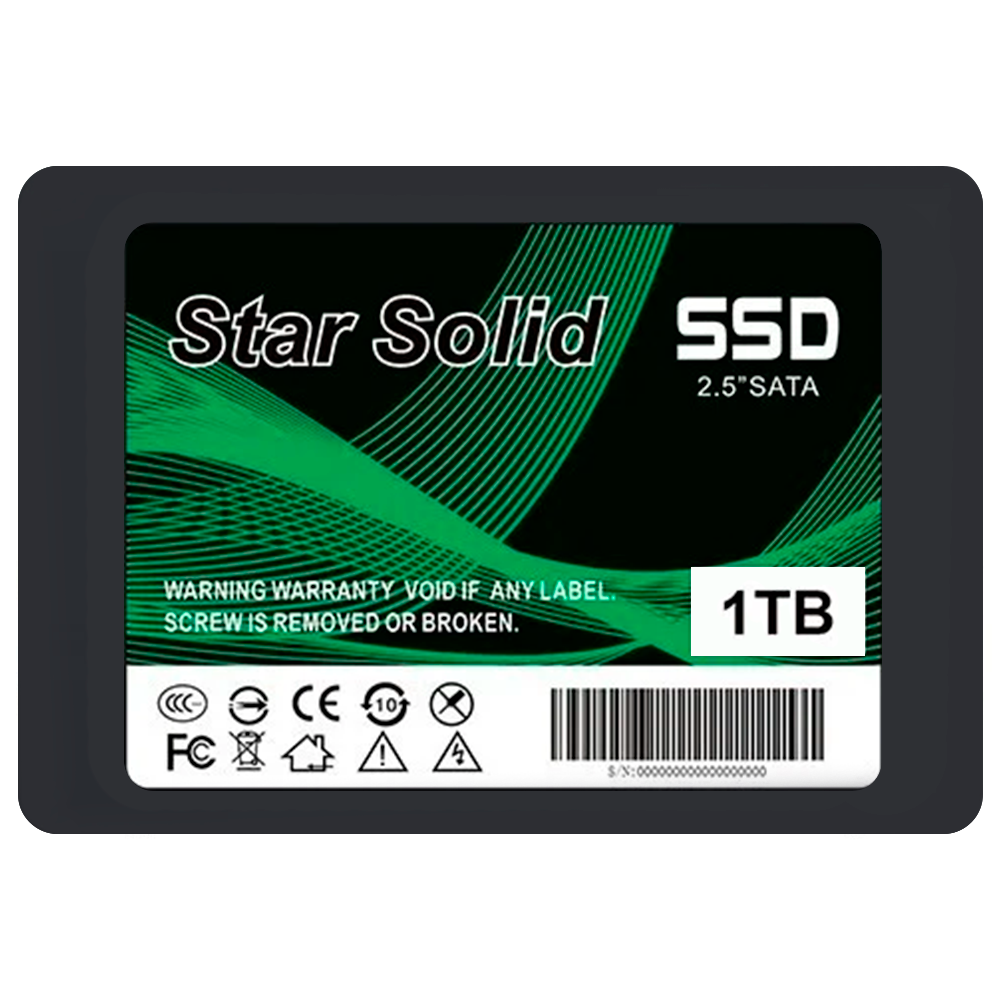 SSD Star Solid, 1TB, 2.5", SATA 3, Leitura até 530MB/s, Gravação até 430MB/s, ST-400