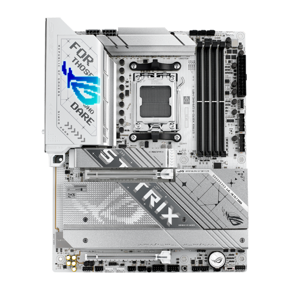 MB AM5 ASUS ROG STRIX X870-A GAMING WIFI DDR5/HDMI/DP/3USB-C 4M.2 WHITE - Imagem 4