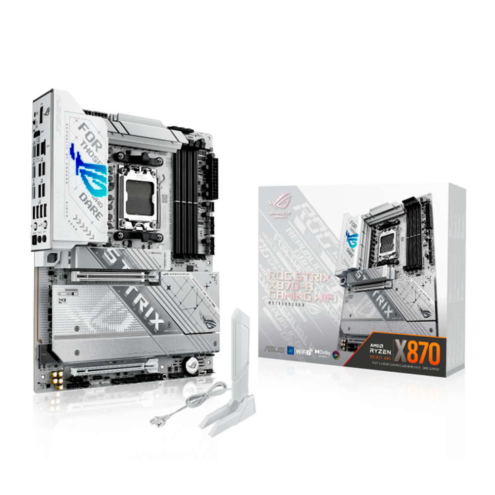 MB AM5 ASUS ROG STRIX X870-A GAMING WIFI DDR5/HDMI/DP/3USB-C 4M.2 WHITE