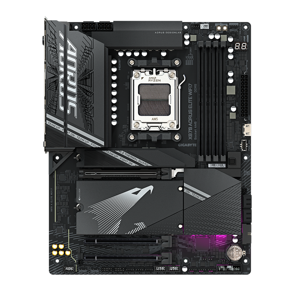 MB AM5 GIGABYTE X870 AORUS ELITE WIFI7/DDR5/HDMI DP/USB-C - Imagem 4