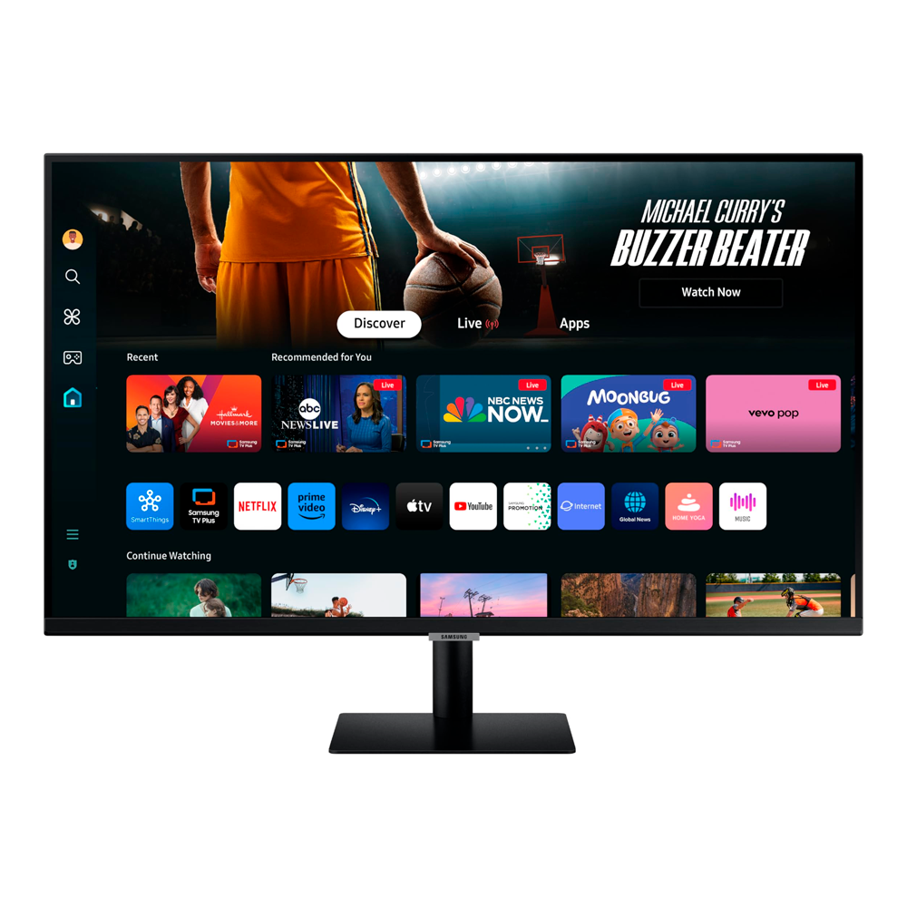Monitor Samsung Smart M5 M50D LS32DM500ENXGO 32" Full HD (1920 x 1080), 60HZ, 4ms, 2xHDMI 1.4, 2xUSB, S.O. Tizen, Bluetooth 5.2, Speaker 10W, Preto - Imagem 2