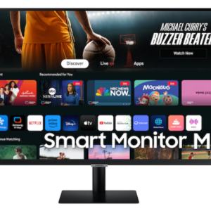 Monitor Samsung Smart M7 M70D LS32DM702UNXGO 32" 4K UHD (3840 x 2160), 4ms, 60HZ, 2xHDMI 2.2, 3xUSB-A 2.0, 1xUSB-C, Speaker 10W, Bluetooth 5.2, Alexa, Preto