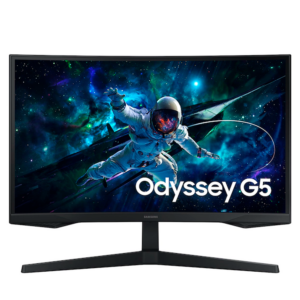 Monitor Samsung Gaming Odyssey G5 G55C LS32CG552ENXZA Curvo 32" 2K QHD (2560 x 1440), 1ms, 165HZ, 1xHDMI 2.2, 1xDisplayPort 1.2, 1xConector de Audio, AMD FreeSync, Preto