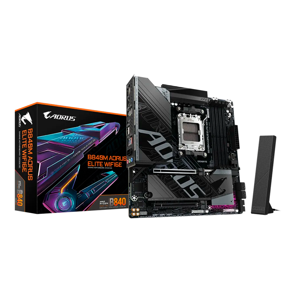 MB AM5 GIGABYTE B840M AORUS ELITE WIFI6E DDR5/HDMI