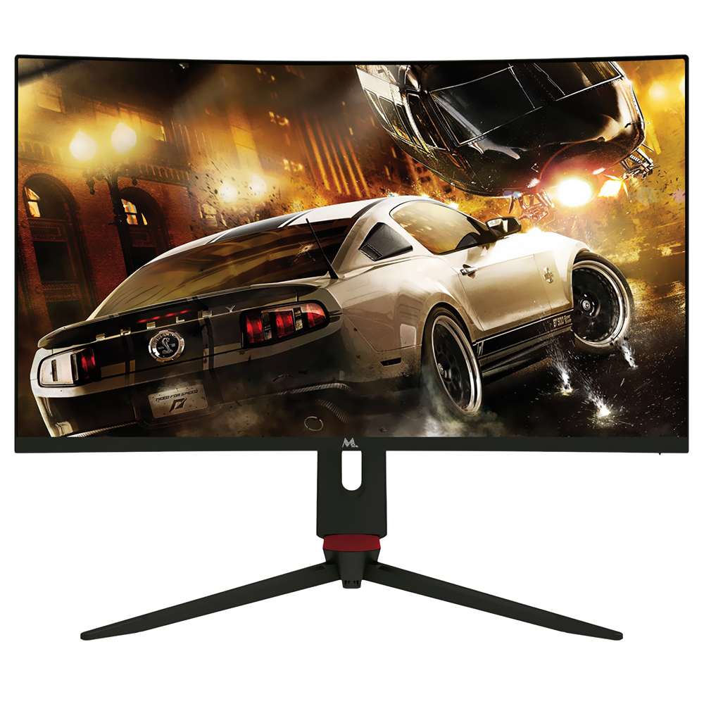 Monitor Mtek M27SFV280C Curvo 27" Full HD (1920 x 1080), 1MS, 280HZ, 1xHDMI 2.0, 1xHDMI 1.4, 1xDisplayPort 1.2, 1xConector de Audio, AMD FreeSync, Nvidia G-Sync, Speaker (2Wx2), Preto