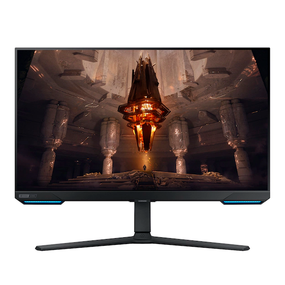 Monitor Samsung Odyssey G7 LS28BG702ENXGO 28" 4K UHD (3840x2160), 1ms, 144HZ, IPS, 2xHDMI 2.1, 1xDisplayPort 1.4, 2xUSB-A 3.0, 1xConector de Audio, 1xLan Rj45, Nvidia G-Sync, Ajuste altura, pivo(rotacao), Preto