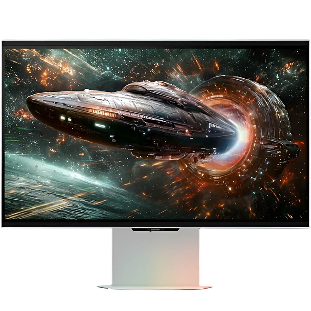 Monitor Samsung Gaming Odyssey 3D G90XF LS27FG900XNXZA 27" 4K (3,840 x 2,160), 1ms, 165Hz 2xHDMI 2.2, 1xDisplayPort 1.4, 1xConector de Audio, 2x USB-A, AMD FreeSync, pivo(rotacao), Prata - Imagem 2