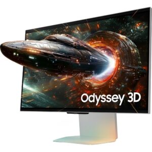 Monitor Samsung Gaming Odyssey 3D G90XF LS27FG900XNXZA 27" 4K (3,840 x 2,160), 1ms, 165Hz 2xHDMI 2.2, 1xDisplayPort 1.4, 1xConector de Audio, 2x USB-A, AMD FreeSync, pivo(rotacao), Prata