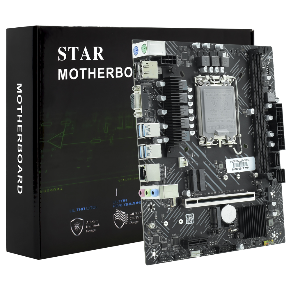 MB 1700 STAR B760M DDR5 HDMI/DP/VGA/2M.2/USB3.0 PCI-E 4.0