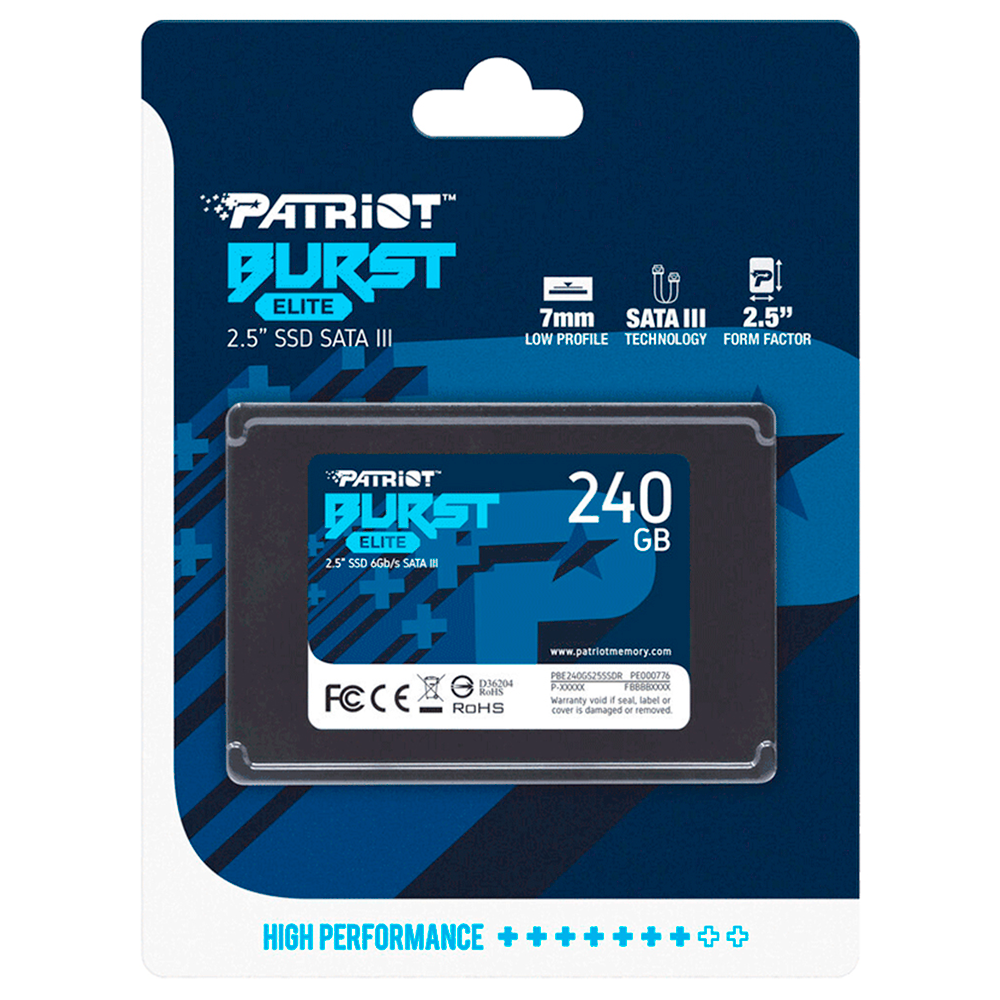 SSD 2.5 240GB PATRIOT PBE240GS25SSDR 450/320 MBS - Imagem 3