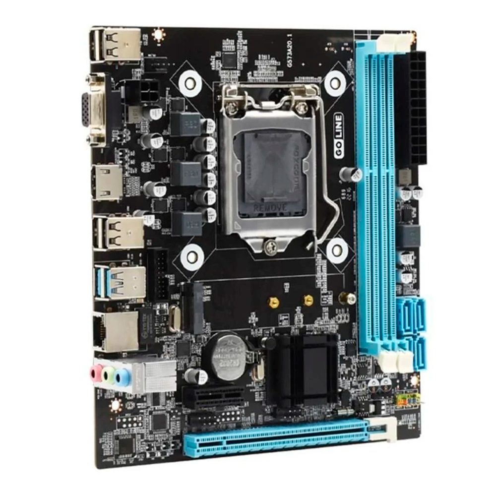 Placa Mãe Goline H81M-G2, Intel LGA 1150, DDR3, VGA HDMI, M.2, USB 3.0 - Imagem 2