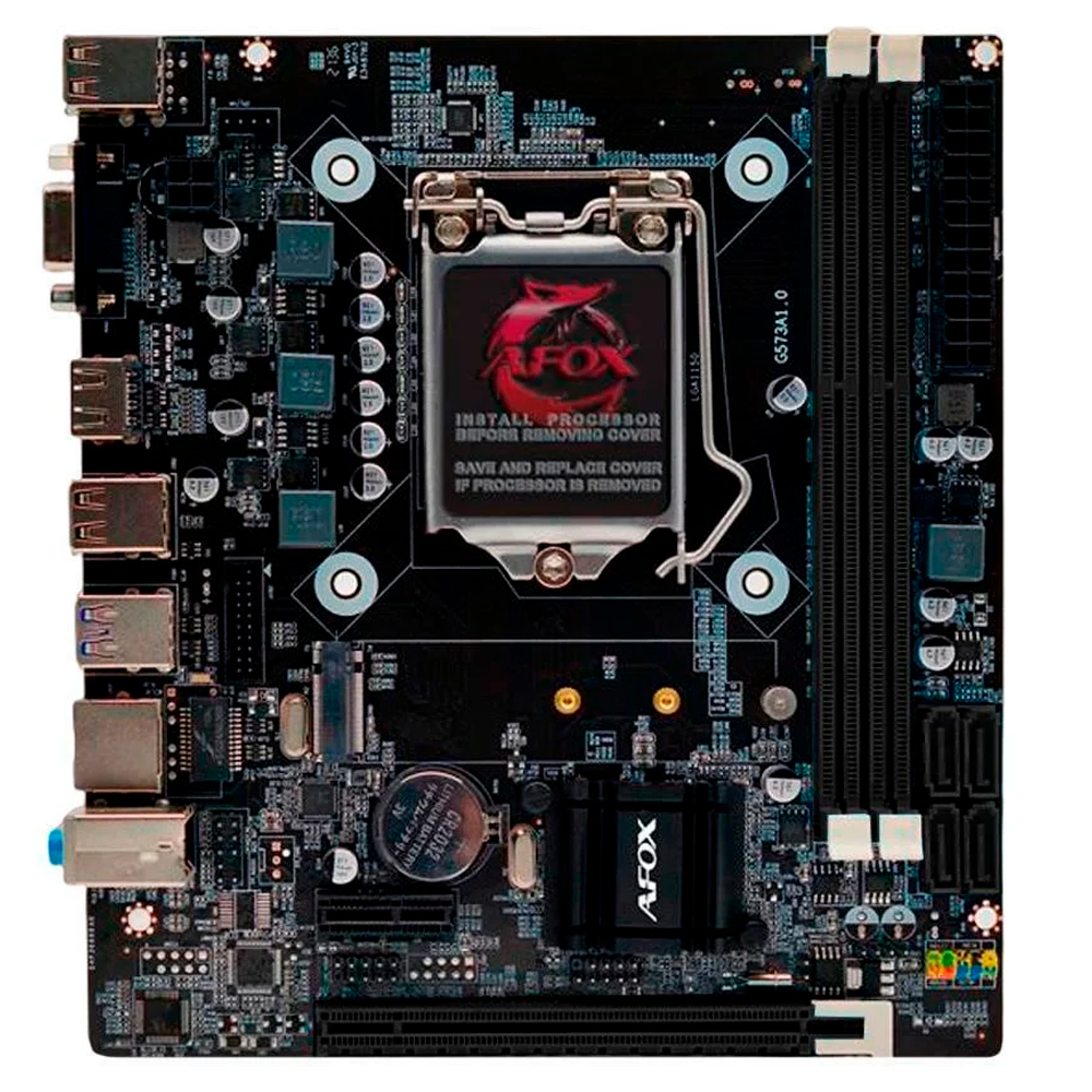 Placa Mãe Afox IH81-MA5-V4, Intel LGA 1150, DDR3, HDMI VGA, M.2, USB 3.0 - Imagem 2