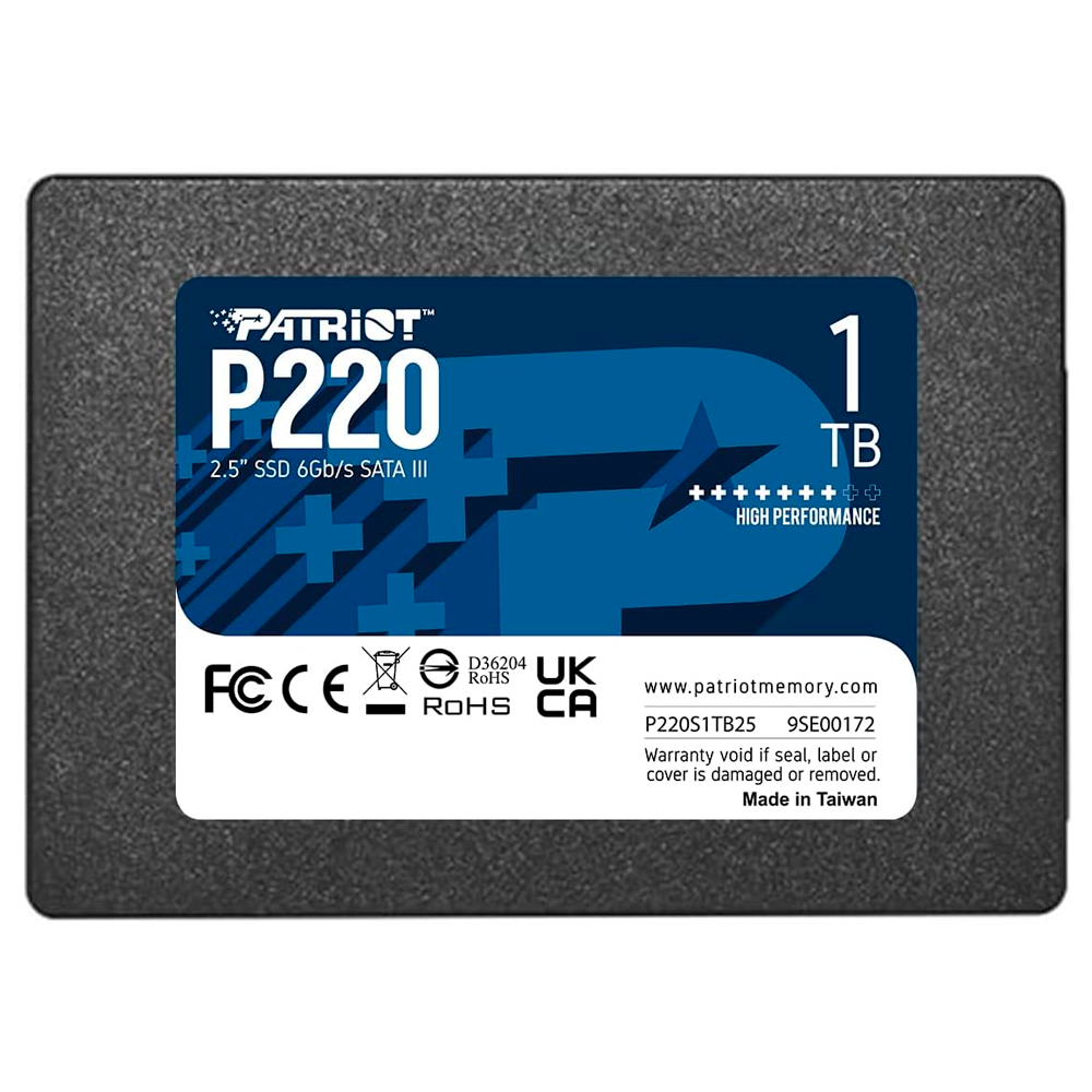 SSD 2.5 1TB PATRIOT P220 P220S1TB25 550/490 MB/S