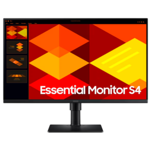 Monitor Samsung Essential S4 S40GD, 27" Full HD IPS 100Hz 5ms HDMI DisplayPort USB Hub, LS27D402GANXGO, Preto