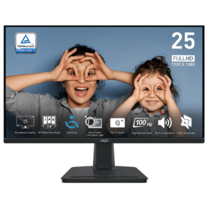 Monitor Gamer MSI PRO MP251, 24.5" Full HD IPS 100Hz 1ms Adaptive-Sync HDMI, Preto